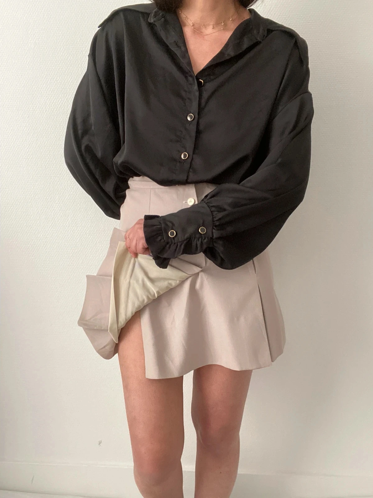 🌺 Vintage mini rok met knoopsluiting – photo 12